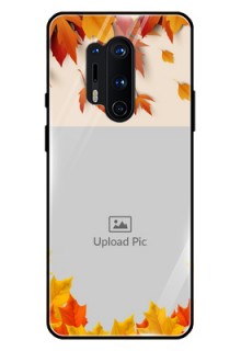 Oneplus 8 Pro Photo Printing on Glass Case  - Autumn Maple Leaves Design