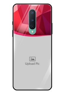 OnePlus 8 Custom Glass Mobile Case  - Red Abstract Design