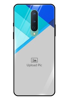 OnePlus 8 Custom Glass Phone Case  - Blue Pattern Design