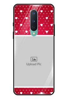 OnePlus 8 Photo Printing on Glass Case  - Hearts Mobile Case Design