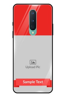 OnePlus 8 Custom Glass Phone Case  - Simple Red Color Design