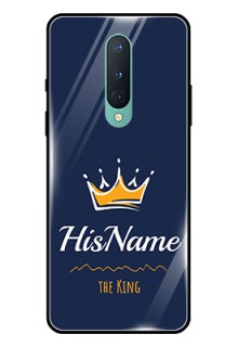 OnePlus 8 Glass Phone Case King with Name