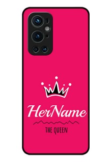 Oneplus 9 Pro 5G Glass Phone Case Queen with Name