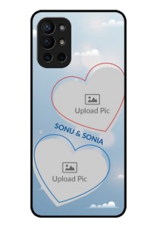 Oneplus 9R 5G Custom Glass Mobile Case - Blue Color Couple Design 