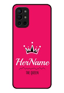 Oneplus 9R 5G Glass Phone Case Queen with Name
