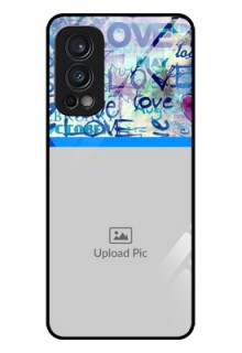Oneplus Nord 2 5G Custom Glass Mobile Case  - Colorful Love Design