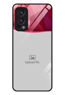 Oneplus Nord 2 5G Custom Glass Mobile Case  - Red Abstract Design