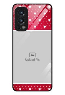 Oneplus Nord 2 5G Photo Printing on Glass Case  - Hearts Mobile Case Design