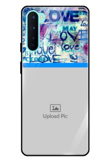 Oneplus Nord 5G Custom Glass Mobile Case  - Colorful Love Design