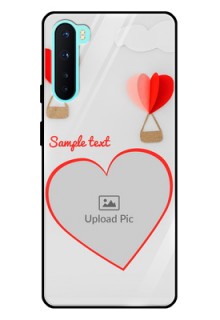 Oneplus Nord 5G Custom Glass Mobile Case  - Parachute Love Design