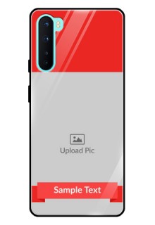 Oneplus Nord 5G Custom Glass Phone Case  - Simple Red Color Design