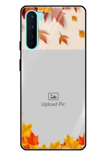 Oneplus Nord 5G Photo Printing on Glass Case  - Autumn Maple Leaves Design