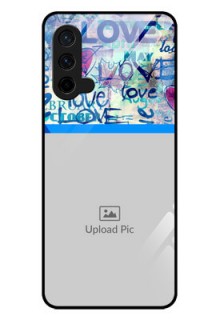 Oneplus Nord CE 5G Custom Glass Mobile Case  - Colorful Love Design
