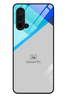 Oneplus Nord CE 5G Custom Glass Phone Case  - Blue Pattern Design