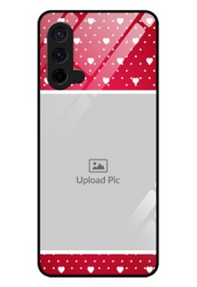 Oneplus Nord CE 5G Photo Printing on Glass Case  - Hearts Mobile Case Design