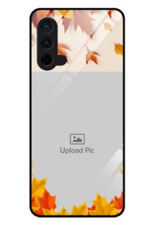 Oneplus Nord CE 5G Photo Printing on Glass Case  - Autumn Maple Leaves Design