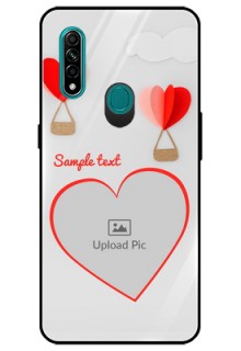 Oppo A31 Custom Glass Mobile Case  - Parachute Love Design