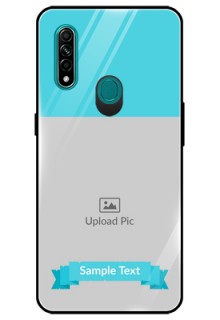 Oppo A31 Personalized Glass Phone Case  - Simple Blue Color Design