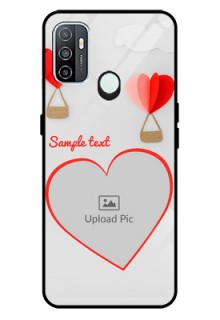 Oppo A33 2020 Custom Glass Mobile Case  - Parachute Love Design