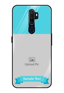 Oppo A5 2020 Personalized Glass Phone Case  - Simple Blue Color Design