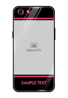 Oppo A83 Custom Glass Mobile Case  - with Add Text Design