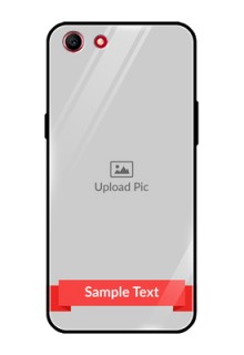 Oppo A83 Custom Glass Phone Case  - Simple Red Color Design
