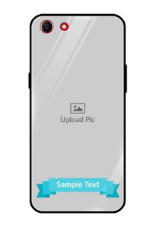 Oppo A83 Personalized Glass Phone Case  - Simple Blue Color Design