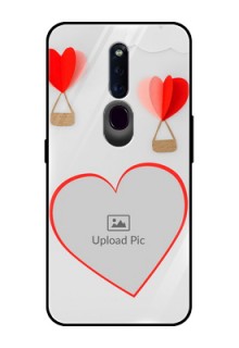 Oppo F11 Pro Custom Glass Mobile Case  - Parachute Love Design