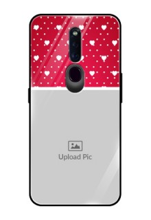 Oppo F11 Pro Photo Printing on Glass Case  - Hearts Mobile Case Design