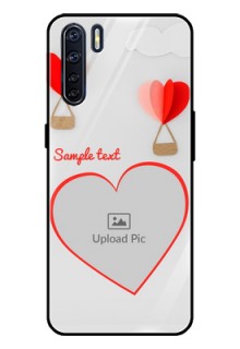 Oppo F15 Custom Glass Mobile Case  - Parachute Love Design