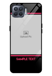 Oppo F17 Pro Custom Glass Mobile Case  - with Add Text Design