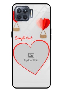 Oppo F17 Pro Custom Glass Mobile Case  - Parachute Love Design