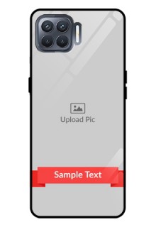 Oppo F17 Pro Custom Glass Phone Case  - Simple Red Color Design