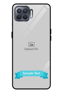 Oppo F17 Pro Personalized Glass Phone Case  - Simple Blue Color Design