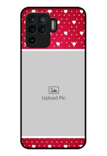 Oppo F19 Pro Photo Printing on Glass Case - Hearts Mobile Case Design