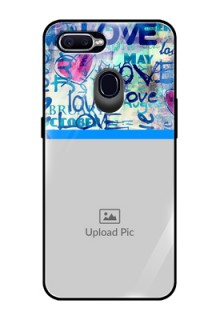Oppo F9 Pro Custom Glass Mobile Case  - Colorful Love Design
