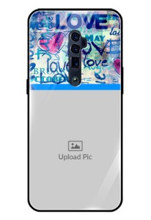 Reno 10x zoom Custom Glass Mobile Case  - Colorful Love Design