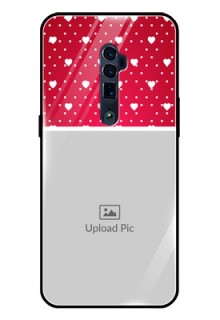 Reno 10x zoom Photo Printing on Glass Case  - Hearts Mobile Case Design