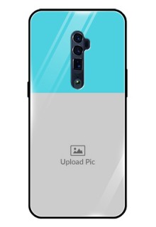 Reno 10x zoom Personalized Glass Phone Case  - Simple Blue Color Design