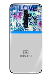 Oppo Reno 2Z Custom Glass Mobile Case  - Colorful Love Design