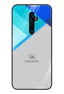 Oppo Reno 2Z Custom Glass Phone Case  - Blue Pattern Design