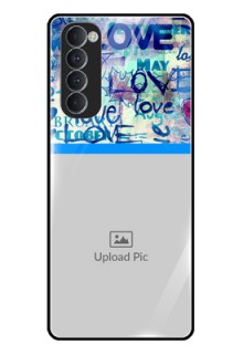 Oppo Reno 4 Pro Custom Glass Mobile Case  - Colorful Love Design
