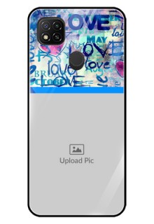 Poco C31 Custom Glass Mobile Case - Colorful Love Design