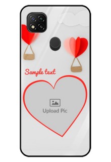 Poco C31 Custom Glass Mobile Case - Parachute Love Design