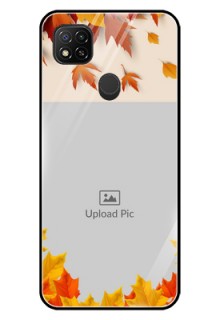 Poco C31 Photo Printing on Glass Case - Autumn Maple Leaves Design
