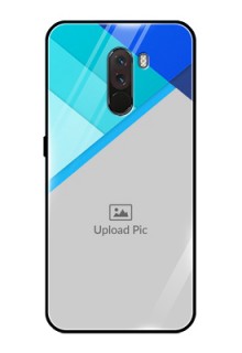Pcoco F1 Custom Glass Phone Case  - Blue Pattern Design