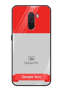 Pcoco F1 Custom Glass Phone Case  - Simple Red Color Design