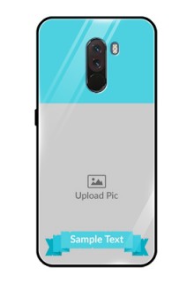 Pcoco F1 Personalized Glass Phone Case  - Simple Blue Color Design