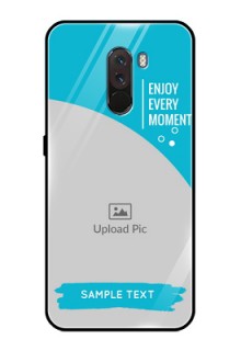 Pcoco F1 Custom Glass Mobile Case  - Happy Moment Design