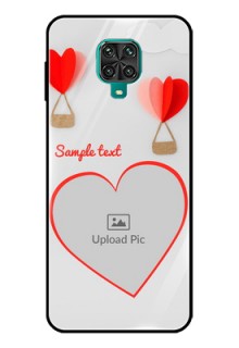Poco M2 Pro Custom Glass Mobile Case  - Parachute Love Design